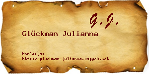 Glückman Julianna névjegykártya