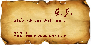 Glückman Julianna névjegykártya